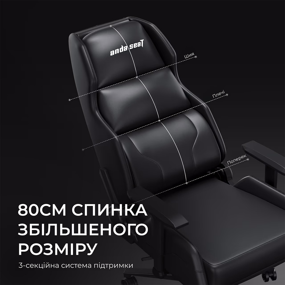 Крісло ANDA SEAT X1 Gaming Sofa PVC Black (AD-W-SF01-04-B-PV) Зображення Крісло ANDA SEAT X1 Gaming Sofa PVC Black (AD-W-SF01-04-B-PV)