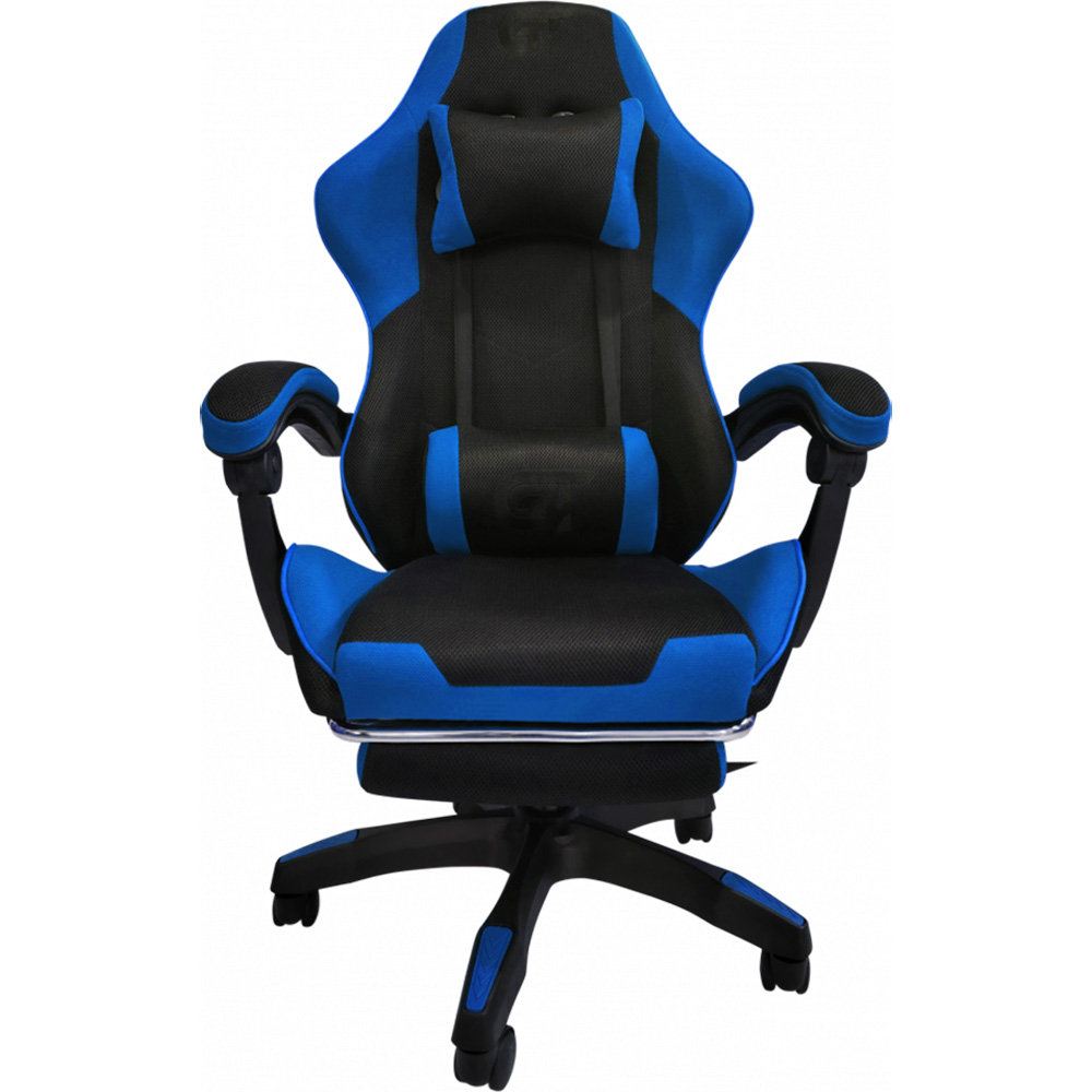 Крісло GT RACER X-6032 Fabric Black/Blue Додатково Максимальне зростання: до 170 см; висувна підніжка