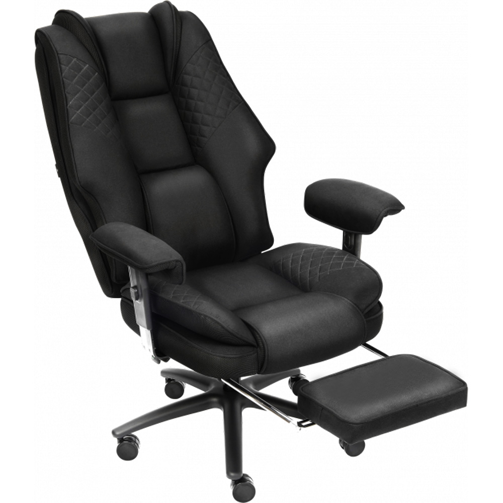 Крісло GT RACER B-5144 Fabric Black Основа крісла хрестовина з роликами