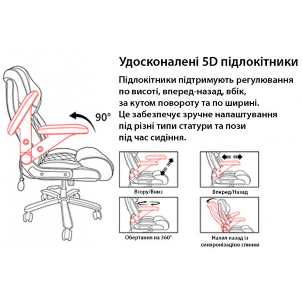 Кресло GT RACER B-5146 Fabric Black XL Тип для геймера