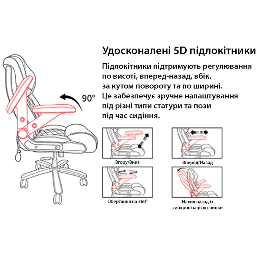 В Украине Кресло GT RACER B-5146 Fabric Black XL