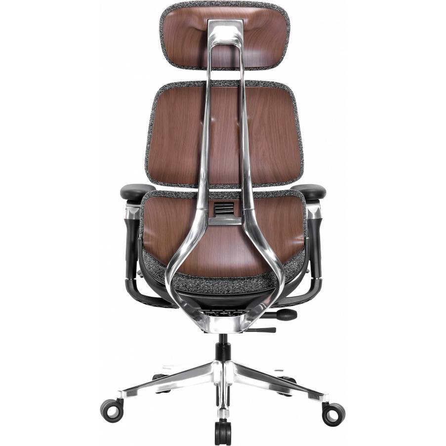 Крісло GT RACER X-819 Fabric Wood Gray Вторинний колір коричневий