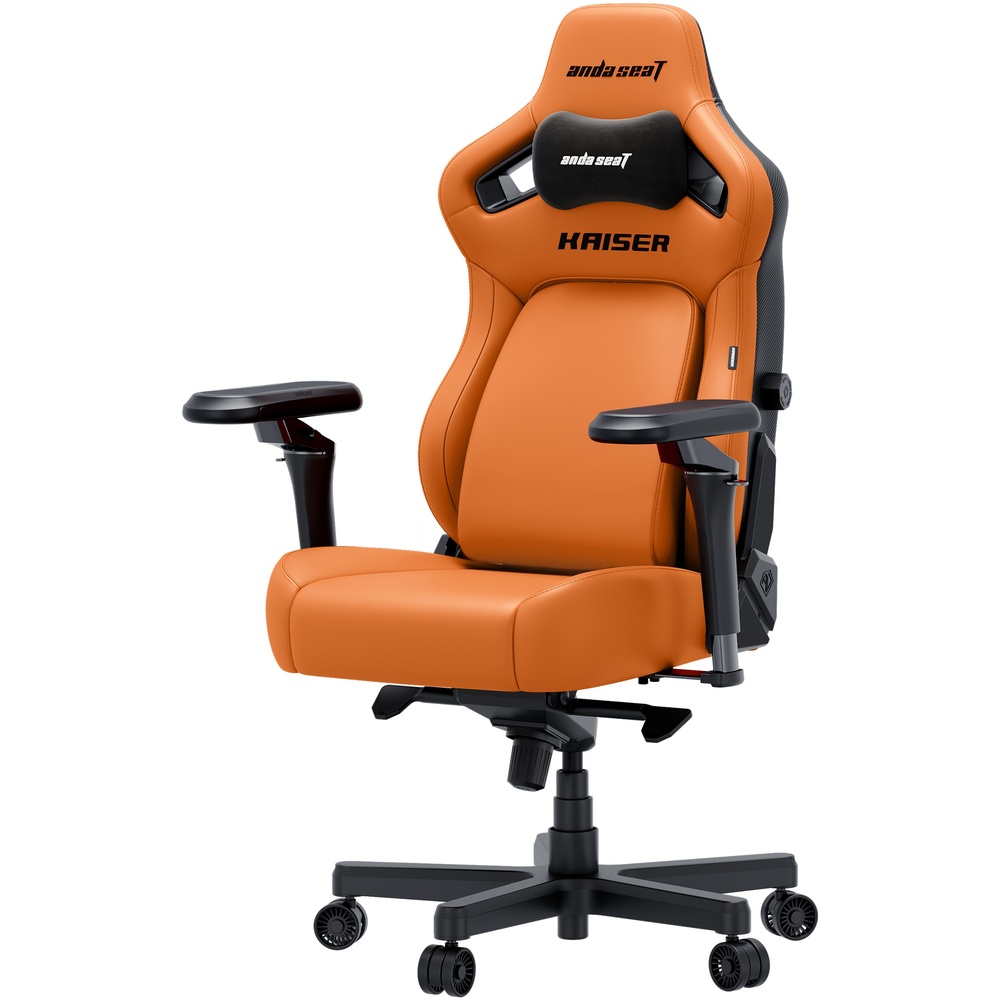 Кресло ANDA SEAT Kaiser 4 V2 Size XL Orange PVC (AD12YDDC-XLL-20-O-PV/C-03) Материал обивки кожзаменитель