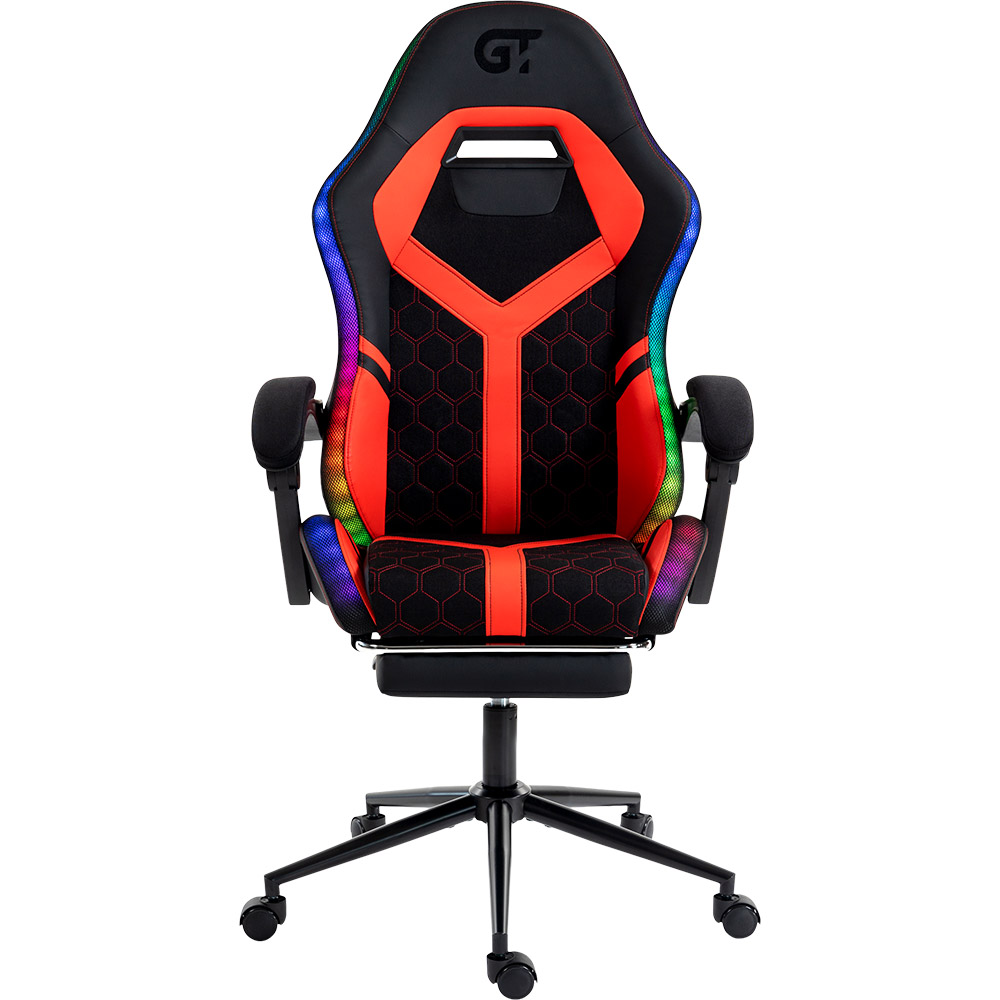 Крісло GT RACER X-2336 Black/Red RGB Матеріал оббивки шкірозамінник