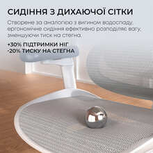 Крісло SIHOO DORO C300L Mesh White (DORO-C300L-A3-102-JT)