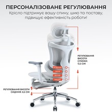 Крісло SIHOO DORO C300L Mesh White (DORO-C300L-A3-102-JT)