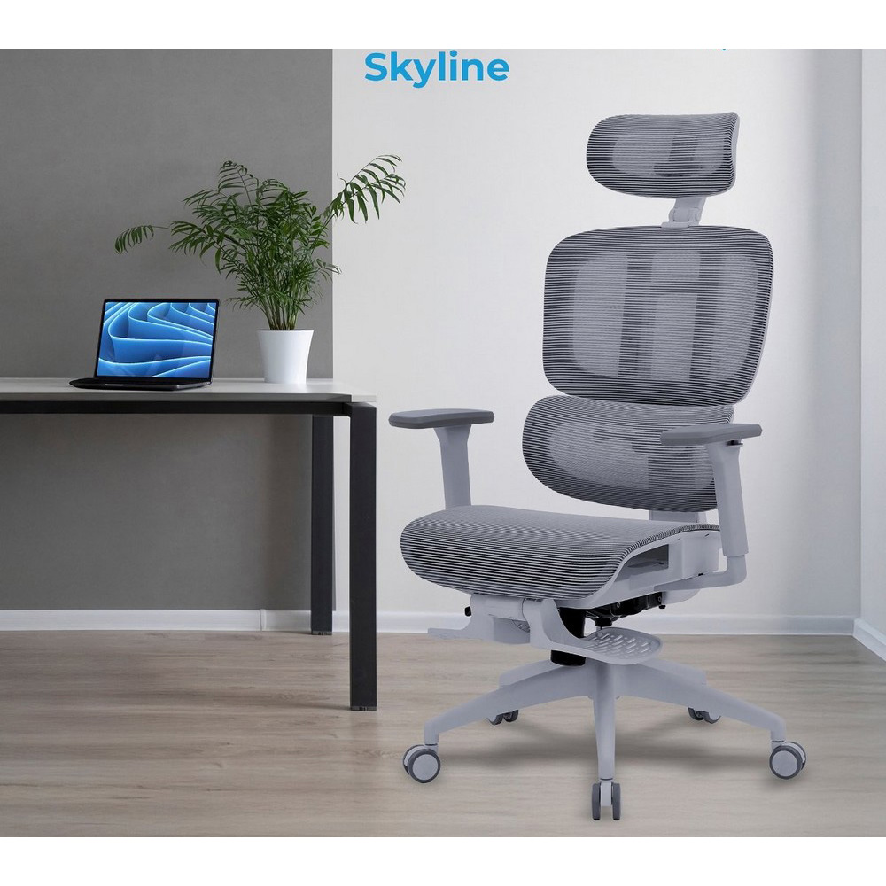 Замовити Крісло OFFICEPRO Skyline Footrest OC750 Gray/Dark Gray (OC750-G-DG-DG)