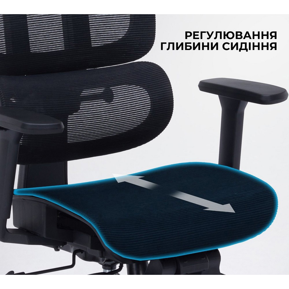 Покупка Крісло OFFICEPRO Skyline Footrest OC750 Gray/Dark Gray (OC750-G-DG-DG)