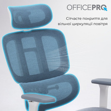 Крісло OFFICEPRO Skyline Footrest OC750 White/Dark Gray (OC750-W-DG-DG)