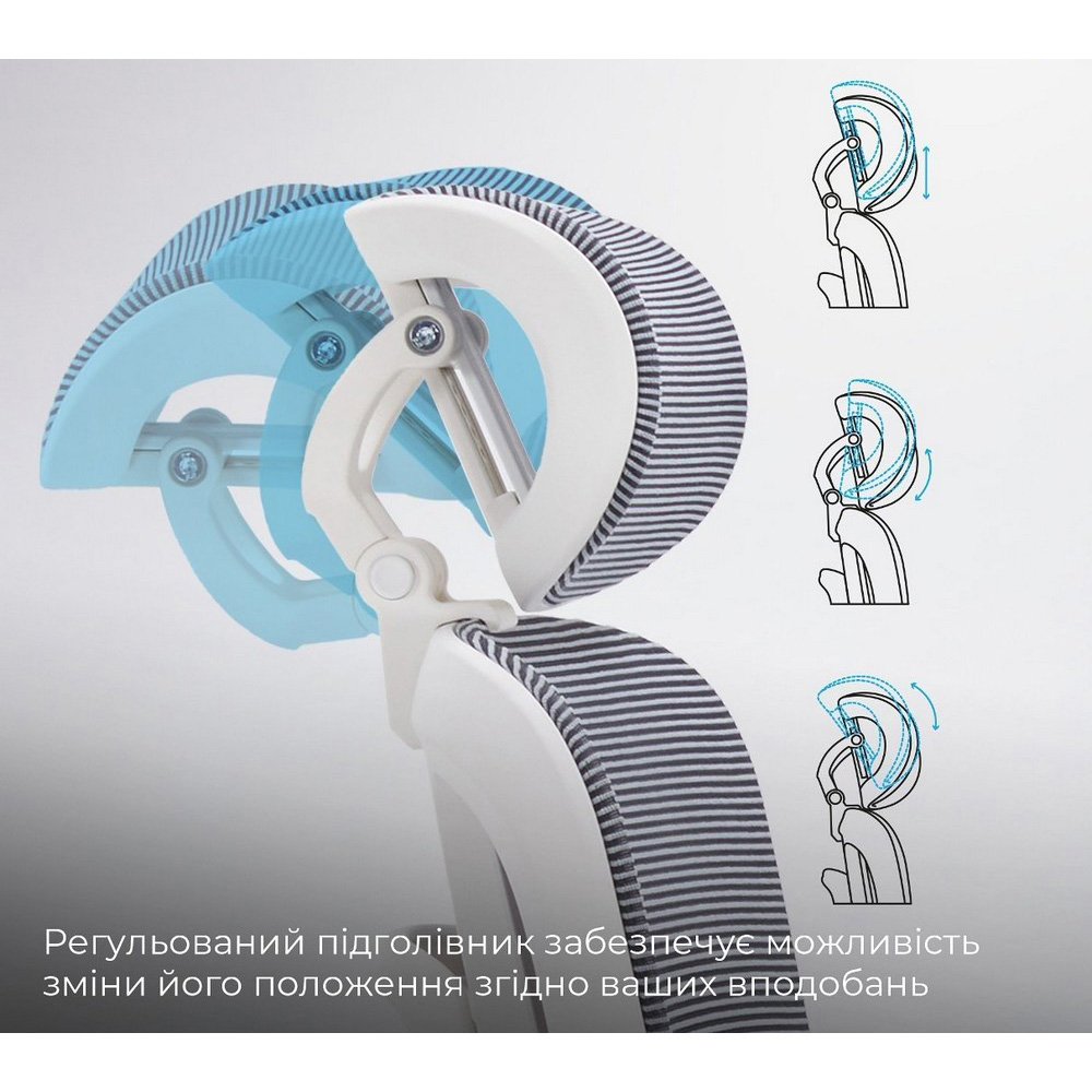 У Фокстрот Крісло OFFICEPRO Skyline Footrest OC750 White/Dark Gray (OC750-W-DG-DG)