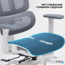 Крісло OFFICEPRO Skyline Footrest OC750 White/Dark Gray (OC750-W-DG-DG)