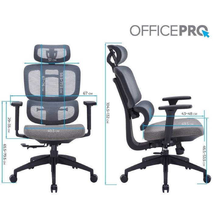Фото Кресло OFFICEPRO Skyline OC580-B-DG-DG Black/Dark Gray