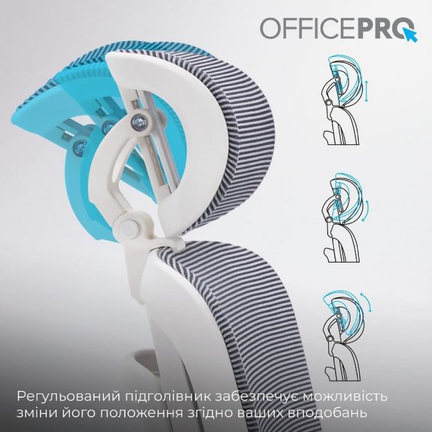 Огляд Крісло OFFICEPRO Skyline OC680-W-DG-DG White/Dark Gray