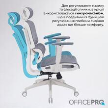 Крісло OFFICEPRO Skyline OC680-W-DG-DG White/Dark Gray