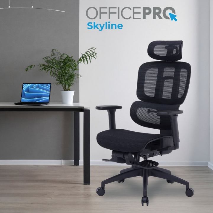 Замовити Крісло OFFICEPRO Skyline Footrest OC750-B-B-B Black