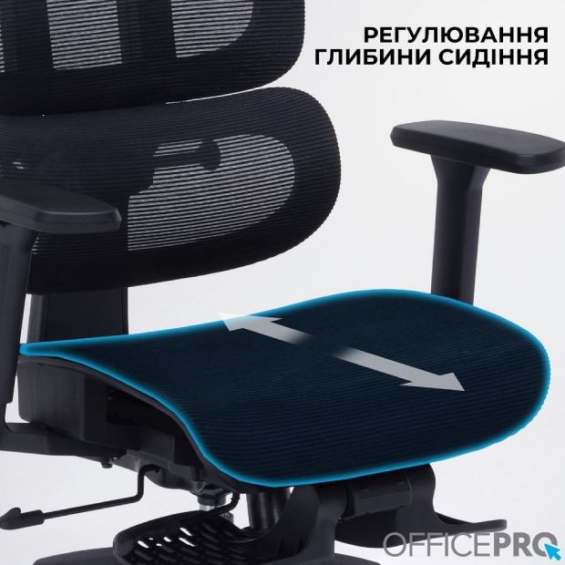 Зображення Крісло OFFICEPRO Skyline Footrest OC750-B-B-B Black