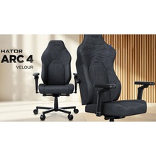 Крісло HATOR Arc 4 XXL Velour Black (HTC4440XXL)