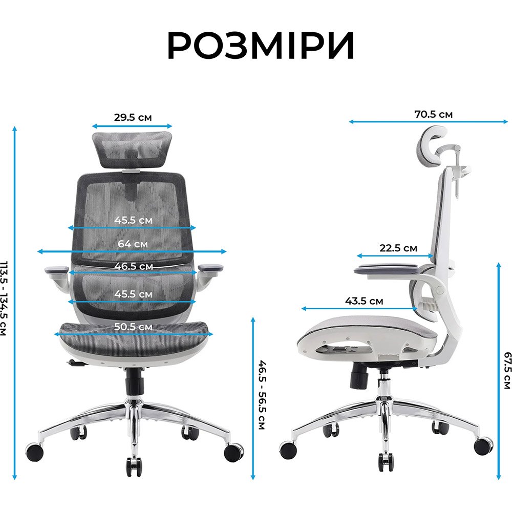 Обзор Кресло SIHOO M59AS Mesh Gray (M59AS-M301)