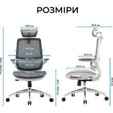 Кресло SIHOO M59AS Mesh Gray (M59AS-M301)