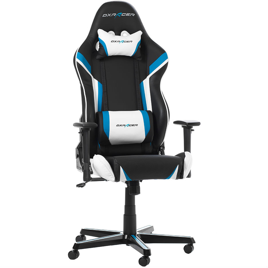 Крісло DXRACER RACING OH/RW288/NBW black/blue/white Матеріал оббивки шкірозамінник