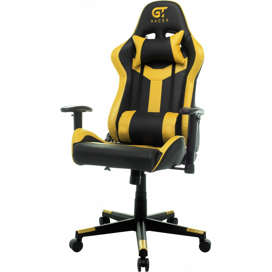 Кресло GT RACER X-2527 Black/Yellow Материал обивки кожзаменитель