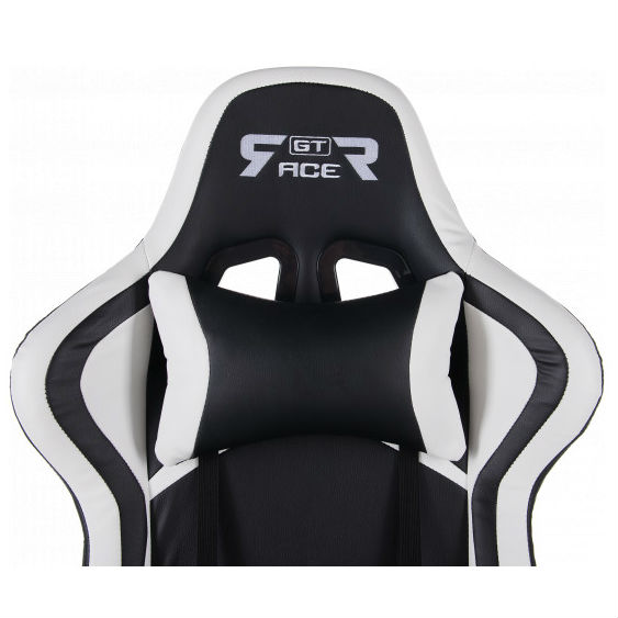 Крісло GT RACER X-2534-F Black/White Вторинний колір білий