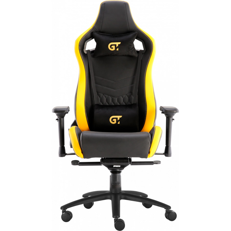 Кресло GT RACER X-0718 Black/Yellow Тип для геймера