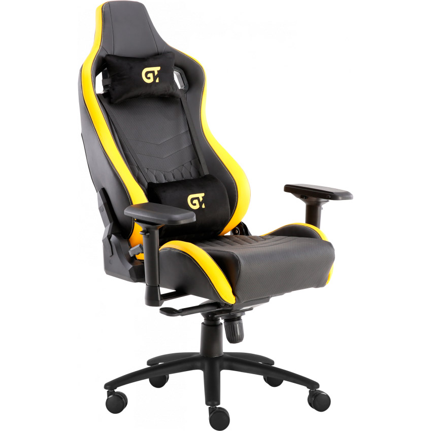 Кресло GT RACER X-0718 Black/Yellow Материал обивки кожзаменитель