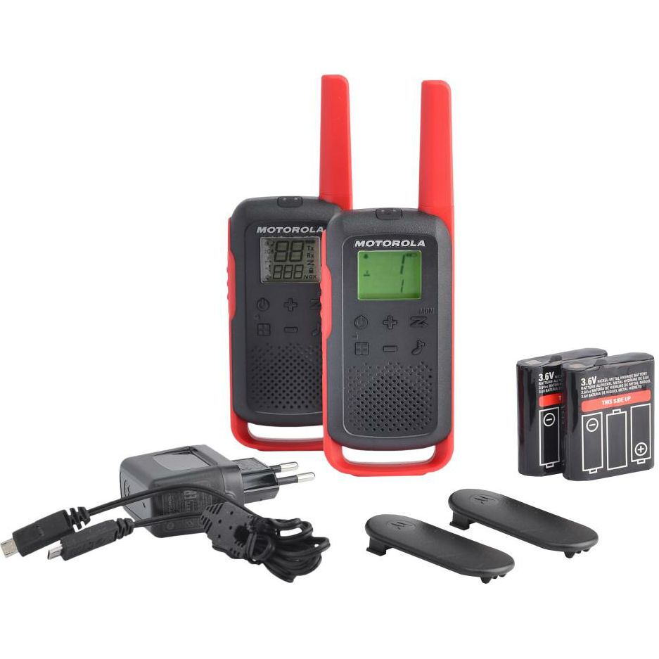 Рация Motorola Talkabout T62 Twin Pack&ChgrWE Red (B6P00811RDRMAW) - в  интернет-магазине Фокстрот: цены, отзывы, характеристики | купить в Киеве,  Харькове, Днепропетровске, Одессе - Украина