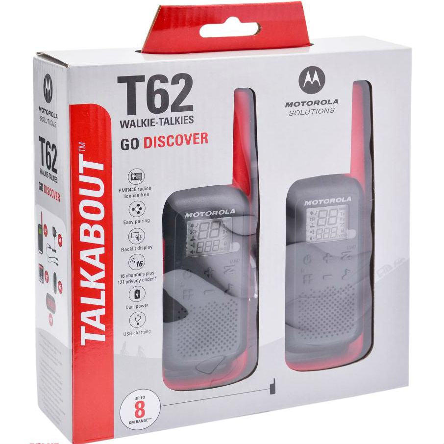 Фото Рация Motorola Talkabout T62 Twin Pack&ChgrWE Red (B6P00811RDRMAW)