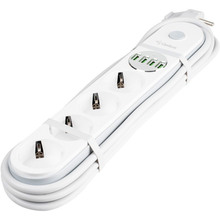 Мережевий фільтр GELIUS Pro G-Power 4 розетки + 4xUSB 2м 10А White (GP-PS-001)