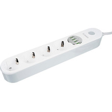 Мережевий фільтр GELIUS Pro G-Power 4 розетки + 4xUSB 2м 10А White (GP-PS-001)