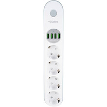 Сетевой фильтр GELIUS Pro G-Power 4 розетки + 4xUSB 2м 10А White (GP-PS-001)