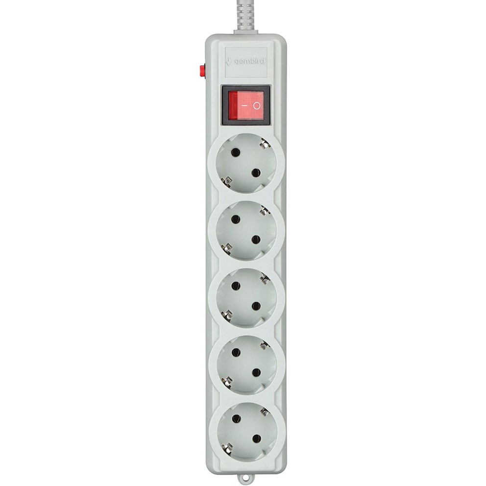 Мережевий фільтр GEMBIRD 5 розеток 3м 16A 3x1мм² Grey (SPG5-G-10G-PRO) Мережевий фільтр GEMBIRD 5 розеток 3м 16A 3x1мм² Grey (SPG5-G-10G-PRO)