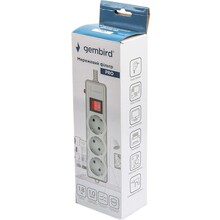Сетевой фильтр GEMBIRD 3 розетки 1.8м 16A 3x1.0мм2 Gray (SPG3-G-6G-PRO)