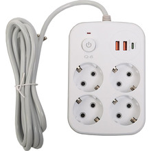 Мережевий фільтр XOKO SP-4-2-1 4 розетки + 3xUSB 2м 10A White (XK-SP-4-2-1-WH)