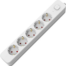 Сетевой фильтр EUROELECTRIC Х5 5 розеток 3м 10А 3х1мм2 White (EE-105-3M)