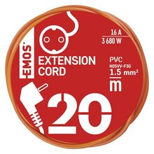 Удлинитель EMOS P01220R 1 розетка 20м 16А Orange (P01220R)