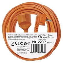 Удлинитель EMOS P01220R 1 розетка 20м 16А Orange (P01220R)