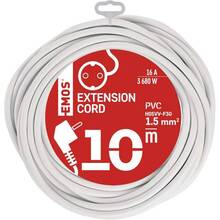 Удлинитель EMOS 1 розетка 10м 16А 3x1,5мм2 White (P0120R)