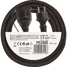 Подовжувач EMOS 1 розетка 5м 16А 3x1.5мм2 Black (P01805)