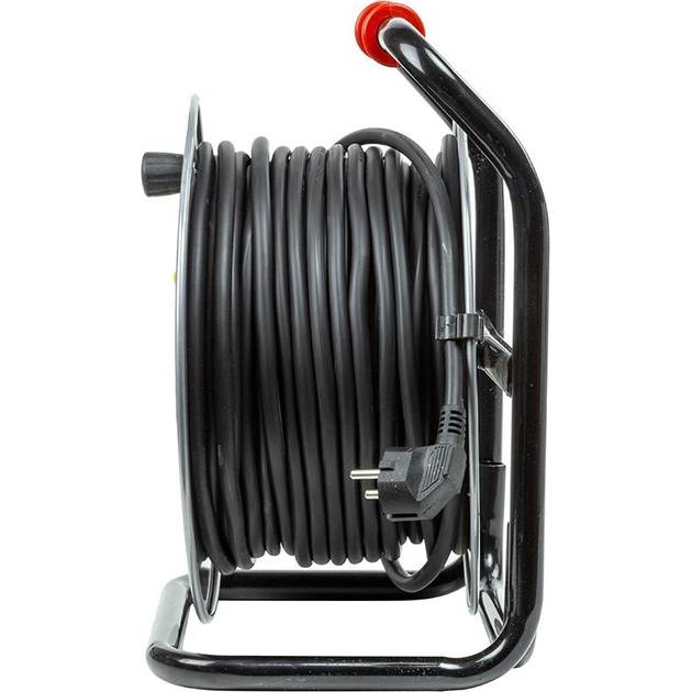 Удлинитель POWERPLANT 4 розетки 50м 16А 3x2.5мм2 Black (JY-20022/50) Тип вилки евровилка с заземлением (Тип F) 