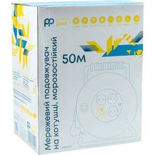 Удлинитель POWERPLANT 4 розетки 50м 16А 3x2.5мм2 Black (JY-20022/50)