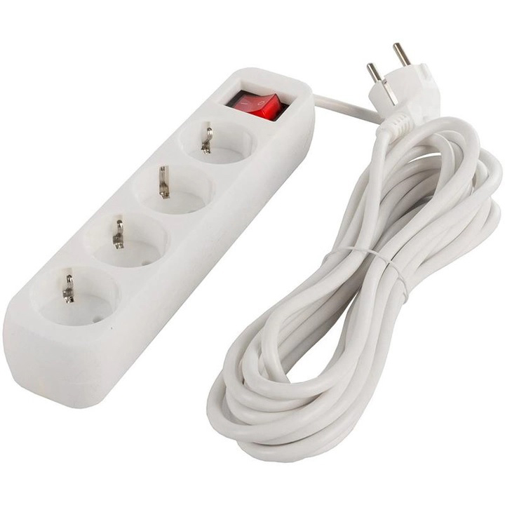 Сетевой фильтр COLORWAY 4 розетки 2м 10А 3х1.0мм2 White (CW-PSEA42W) Тип розеток евророзетка с заземлением (Тип F)