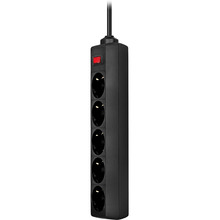 Сетевой фильтр DEFENDER ES 5 розеток 1.8м 10А 3x1.0мм2 Black (994840)