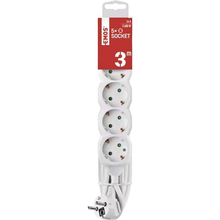 Подовжувач EMOS 5 розеток 3м 10А 3х1.5мм2 White (P0523R)