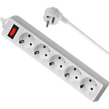 Сетевой фильтр DEFENDER ES 5 розеток 1.8м 10А 3x1.0мм2 White (994810)