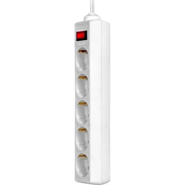 Сетевой фильтр DEFENDER ES 5 розеток 1.8м 10А 3x1.0мм2 White (994810) Тип вилки евровилка с заземлением (Тип F) 
