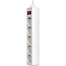 Сетевой фильтр DEFENDER ES 5 розеток 1.8м 10А 3x1.0мм2 White (994810)