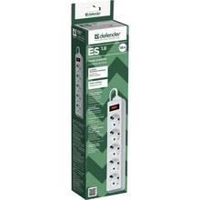 Сетевой фильтр DEFENDER ES 5 розеток 1.8м 10А 3x1.0мм2 White (994810)